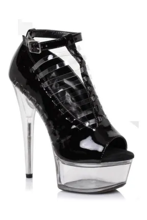 609-AMBER Platform Pump  | Black Patent