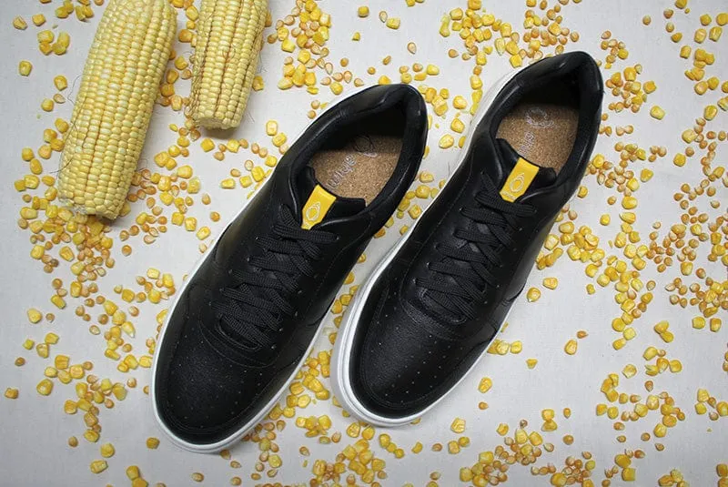 645 Unisex Vegan Corn Leather Sneakers | Black