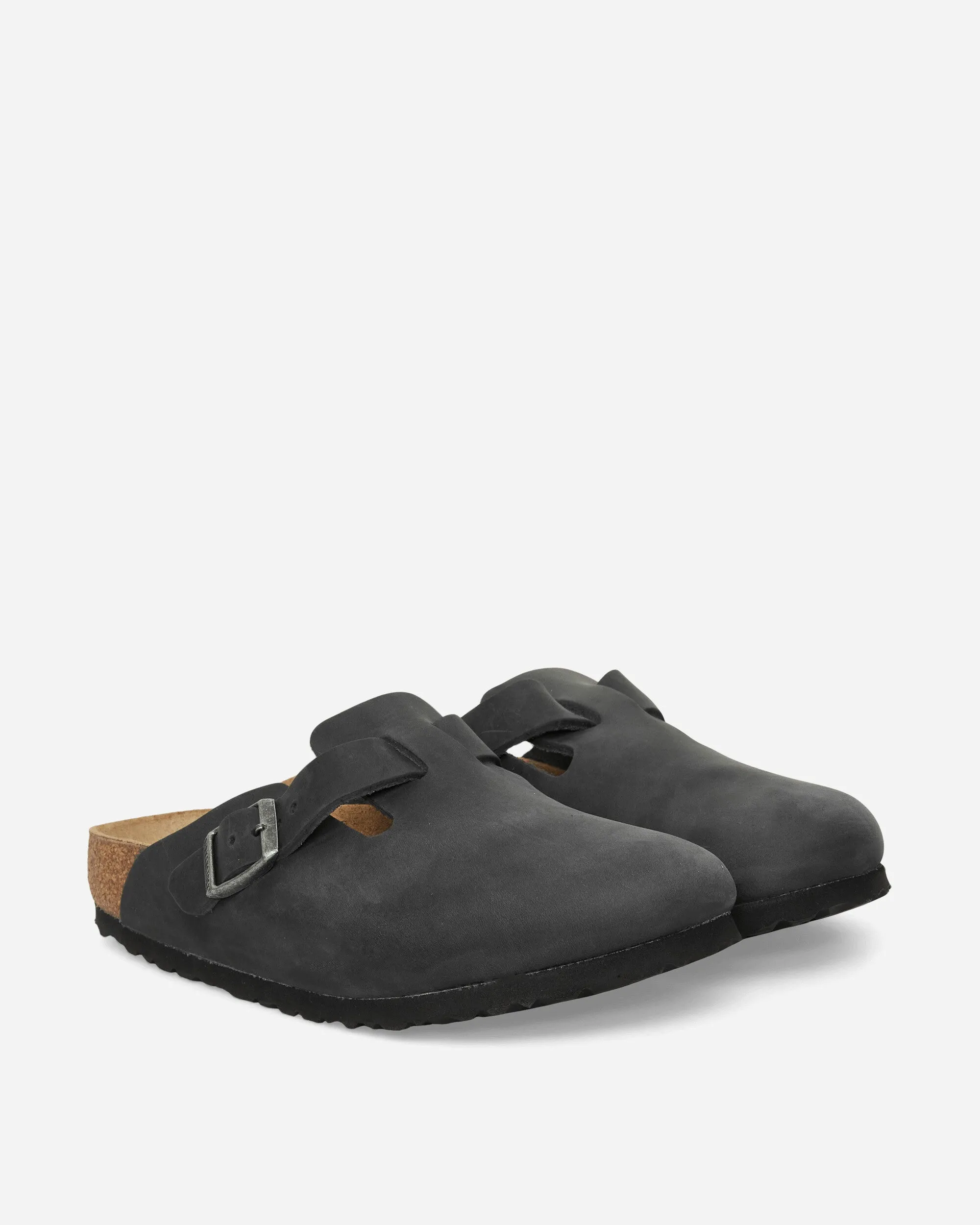 Boston Oiled Leather Sandals Black