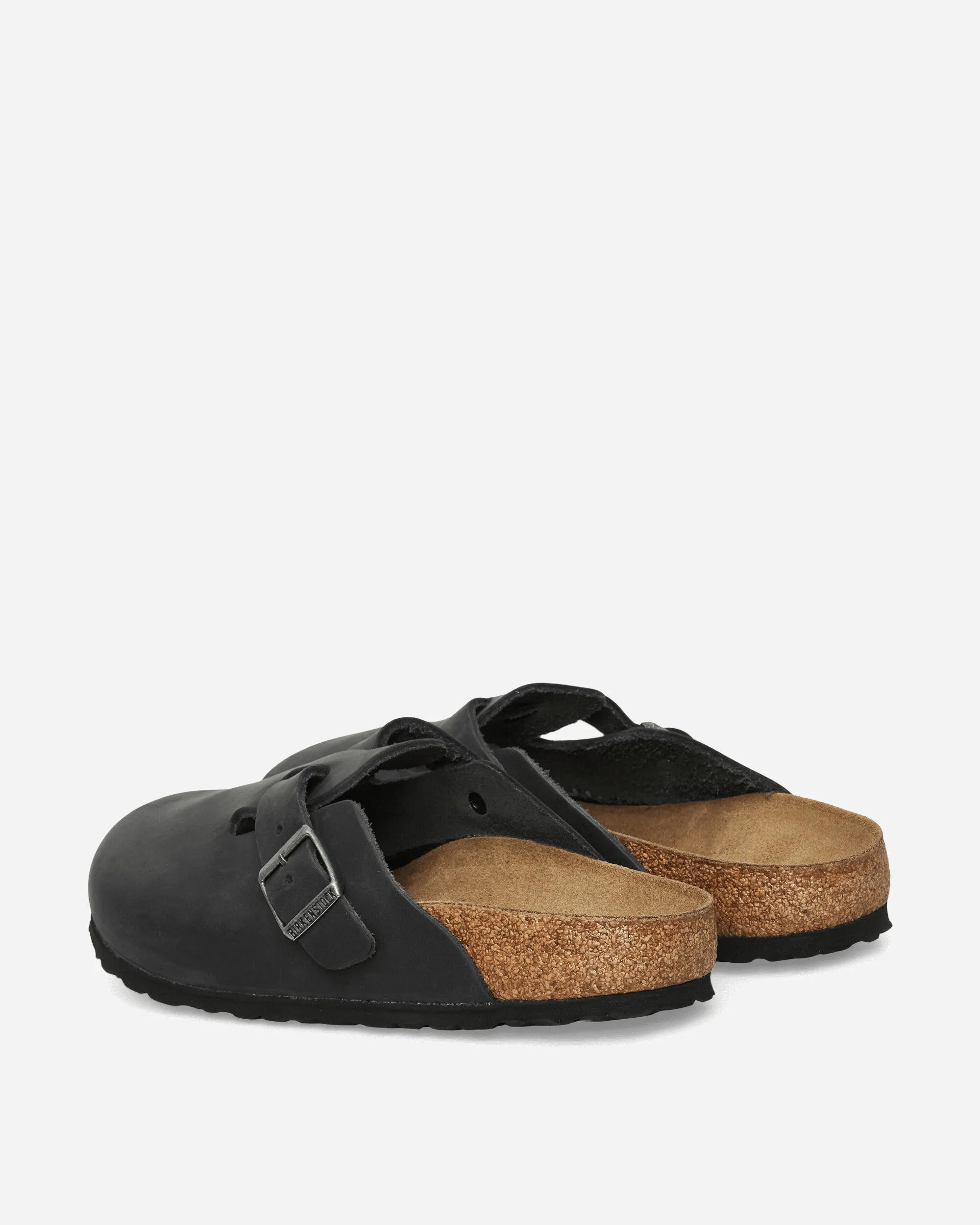 Boston Oiled Leather Sandals Black