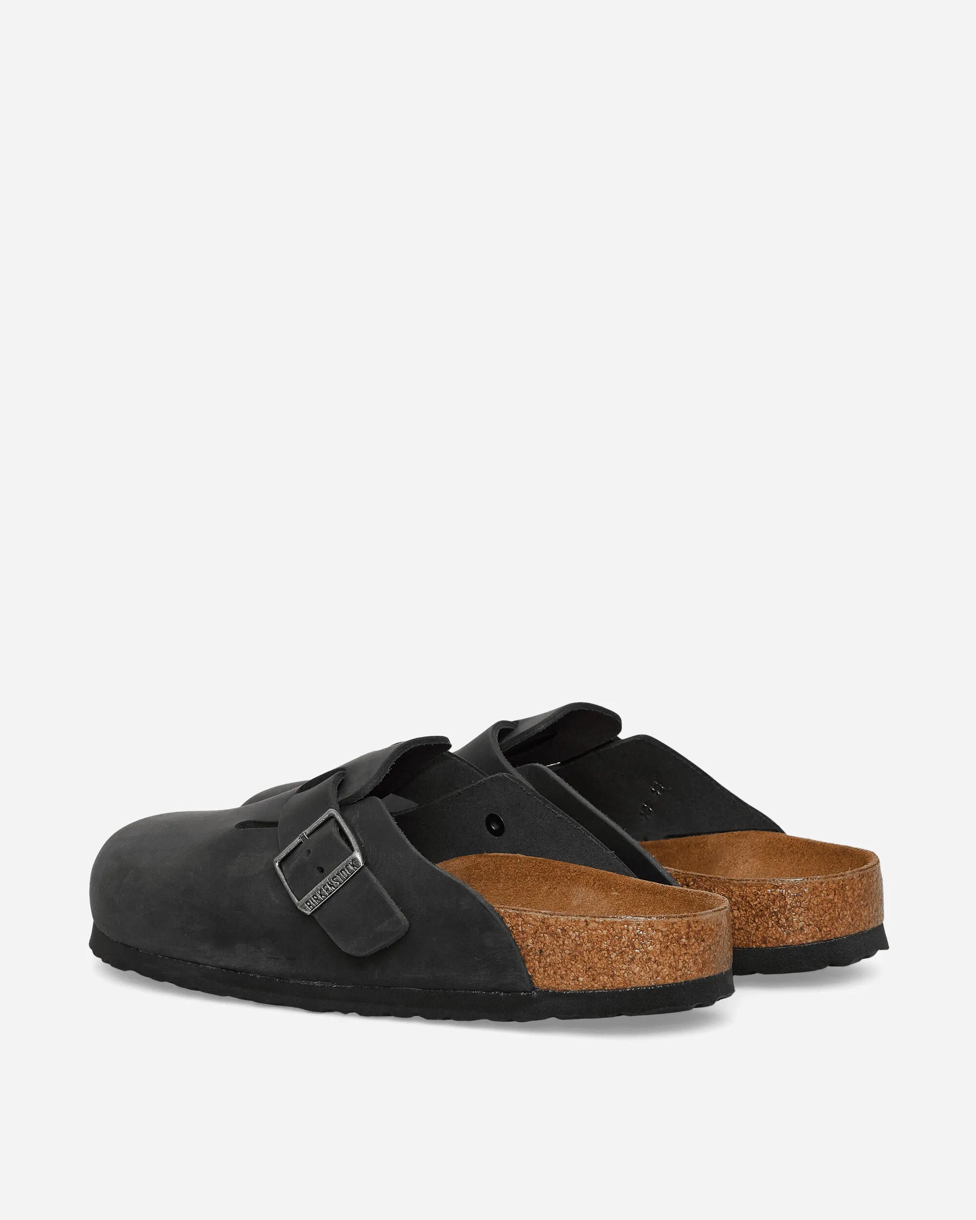 Boston Oiled Leather Sandals Black