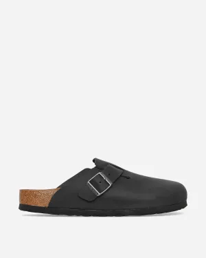 Boston Oiled Leather Sandals Black