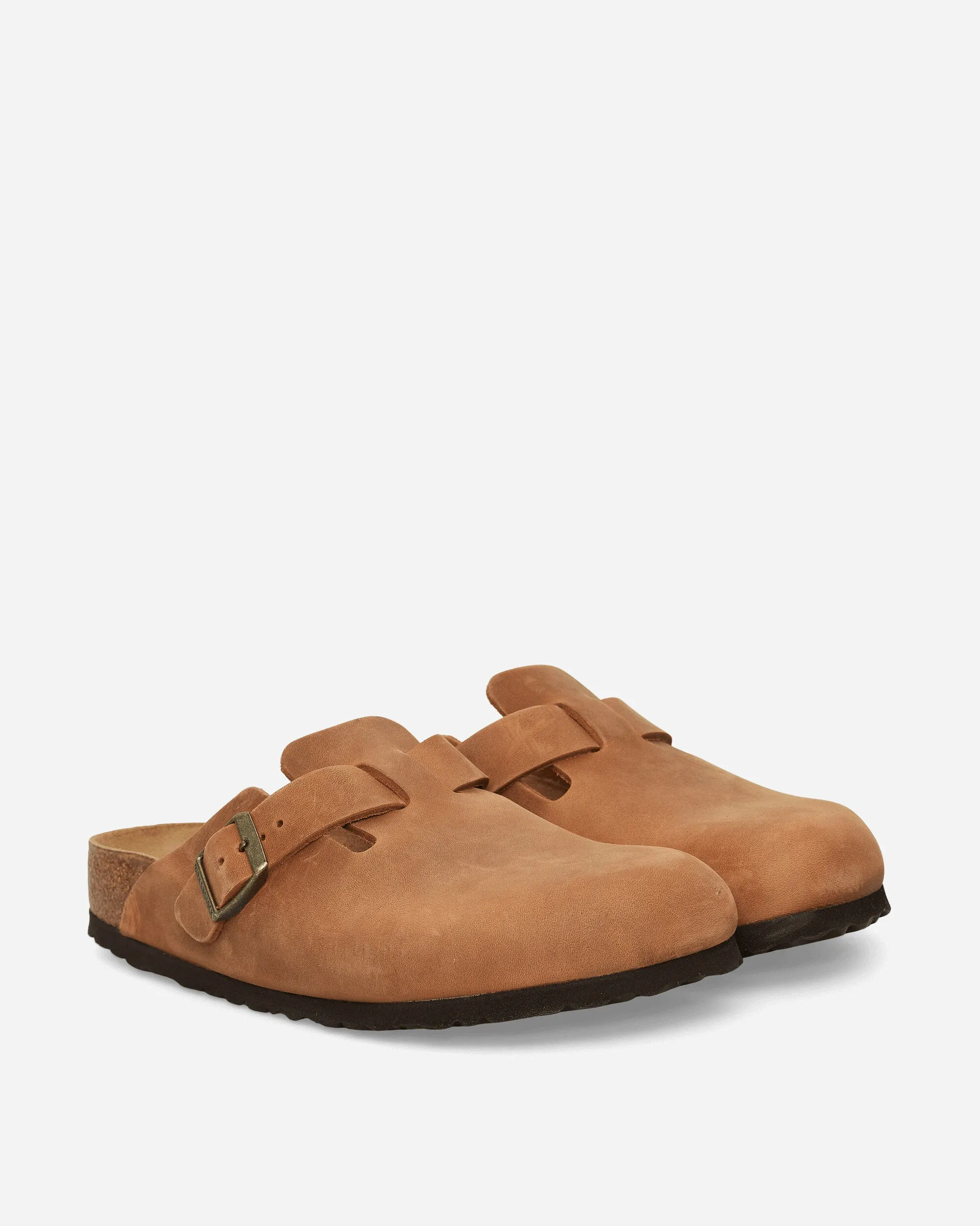 Boston Oiled Leather Sandals Cognac