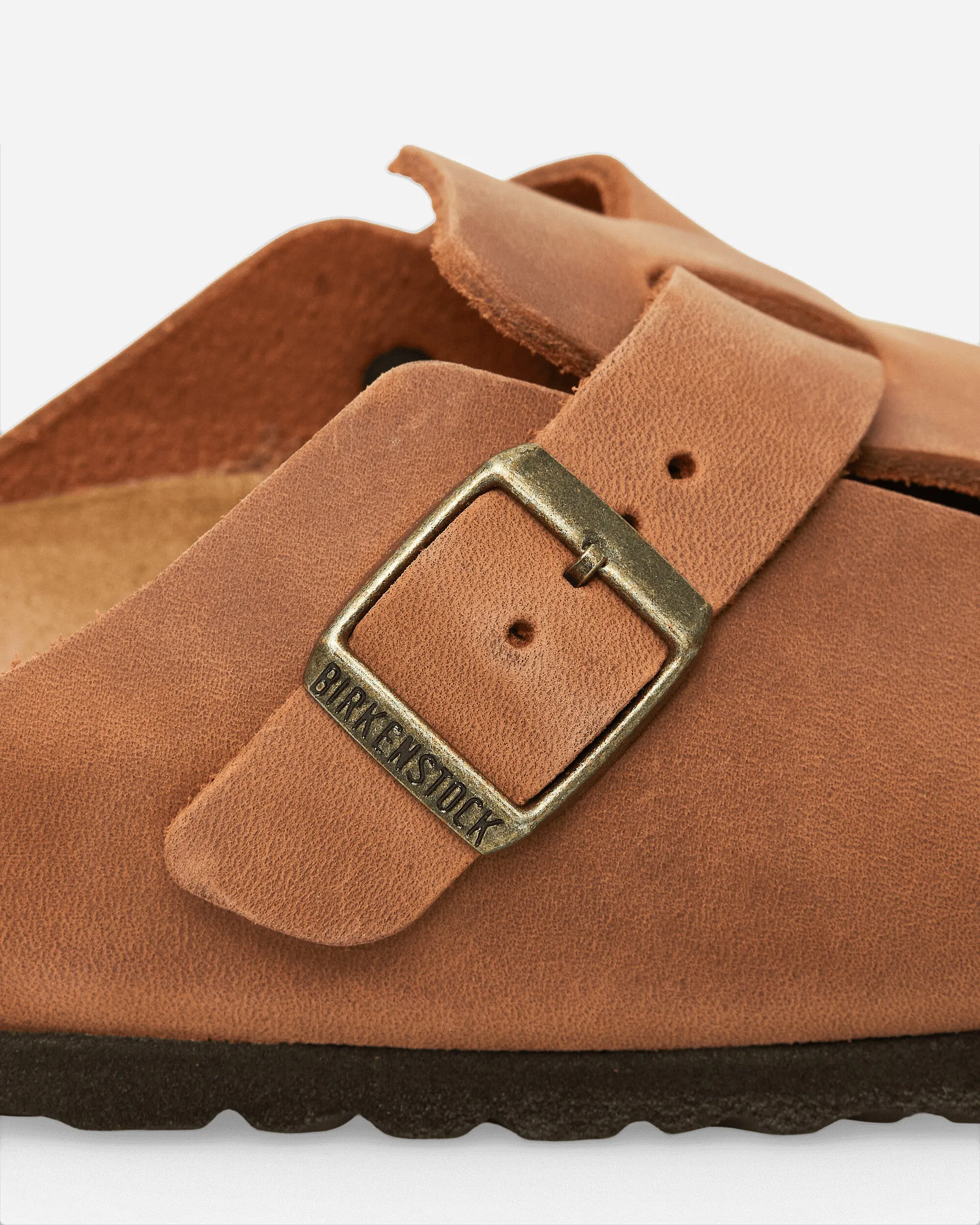 Boston Oiled Leather Sandals Cognac