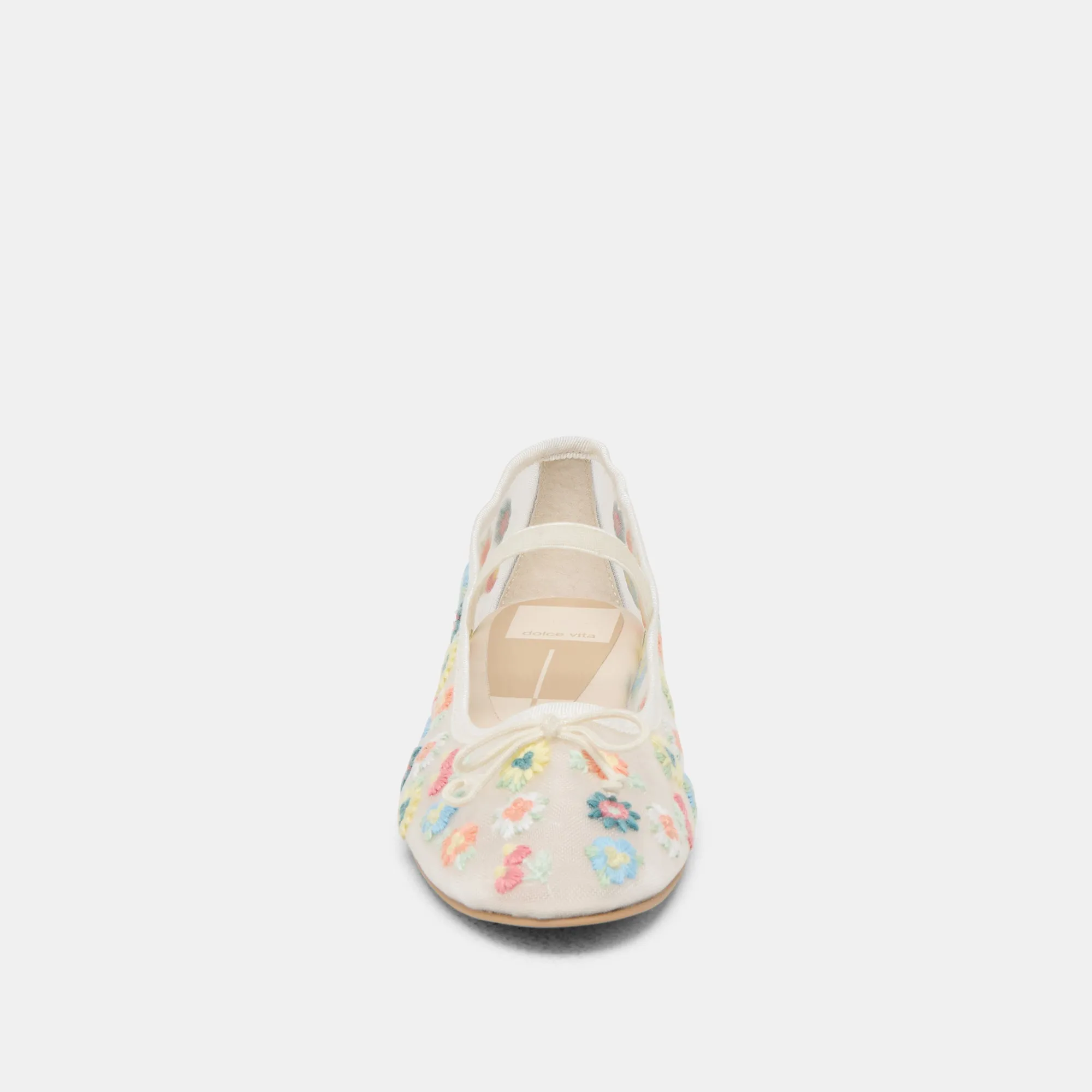 CADEL FLORAL BALLET FLATS IVORY FLORAL MESH