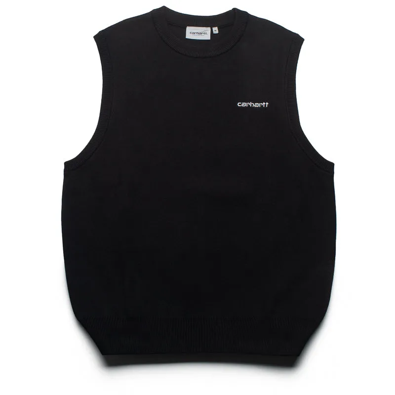 Carhartt WIP Script Vest Sweater - Black/White