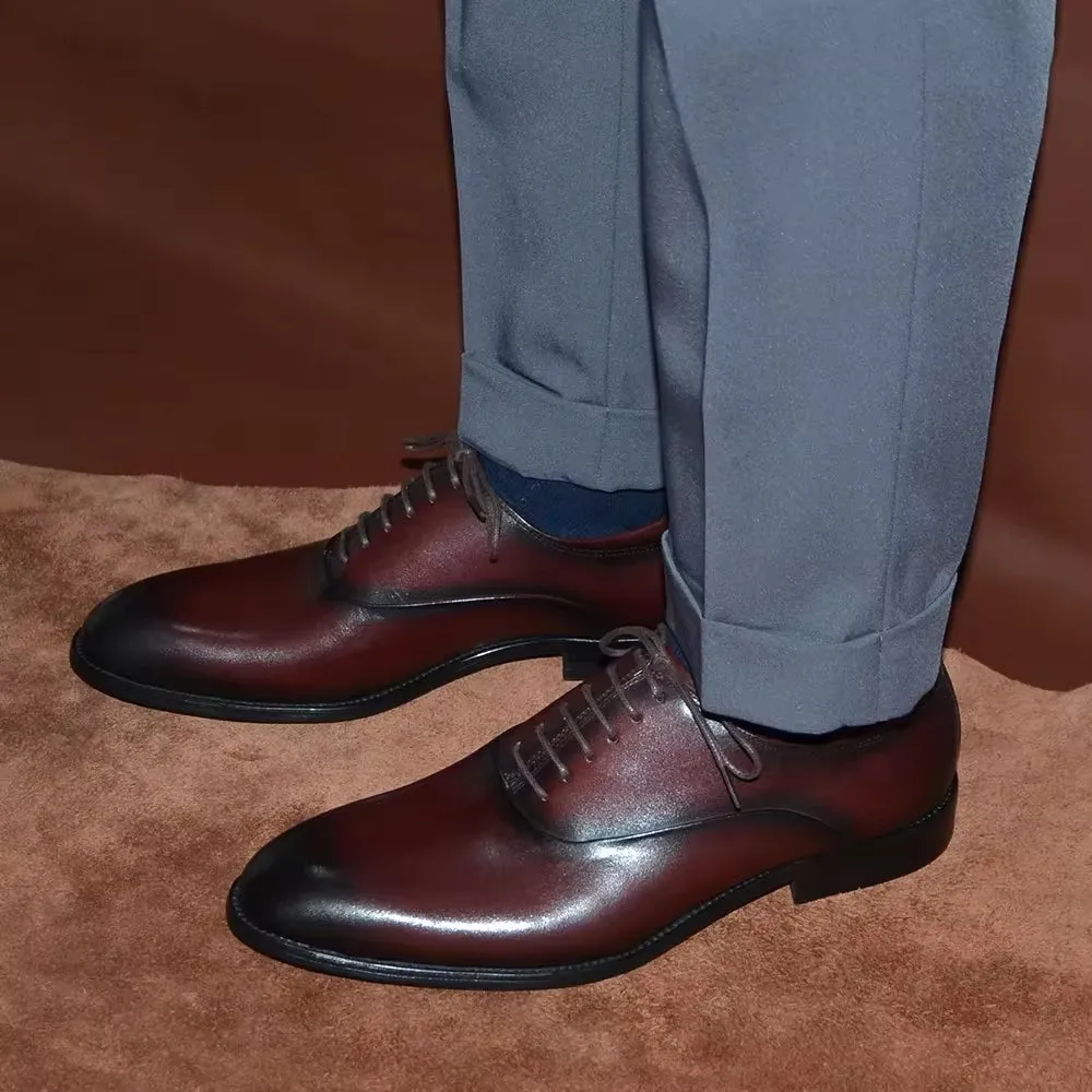 Classic Genuine Leather Men Oxford Dress Shoes