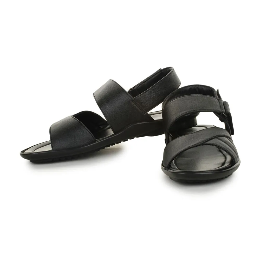 Coolers Formal (Black) Sandals For Men LAF-202 By Liberty