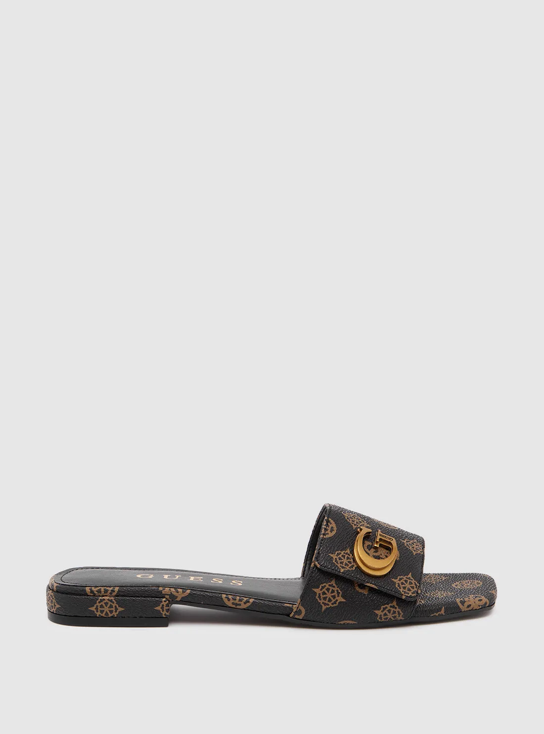 Dark Brown Logo Toco Sandals