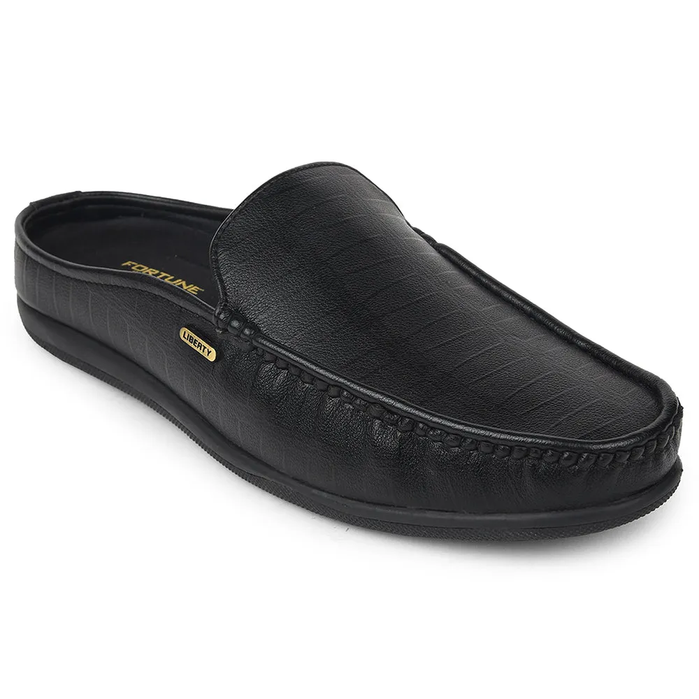 Fortune Black Casual Loafers For Mens VSL-6 By Liberty
