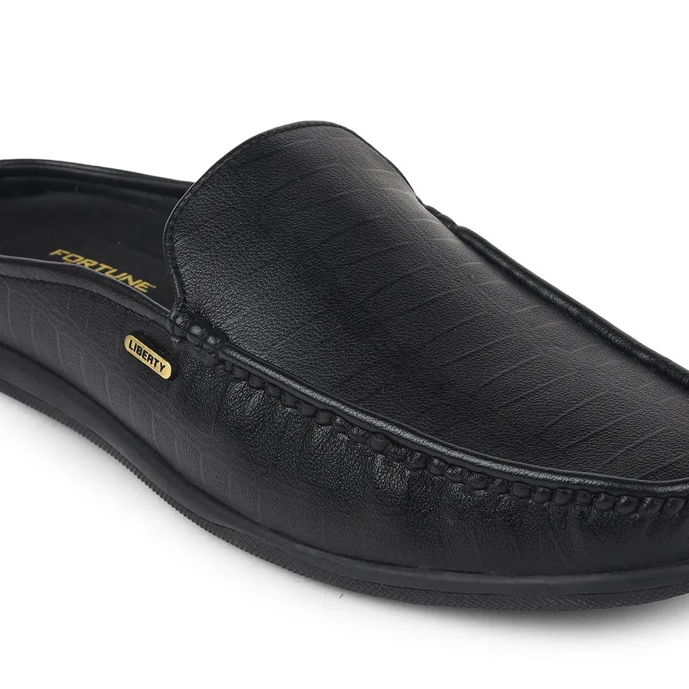Fortune Black Casual Loafers For Mens VSL-6 By Liberty