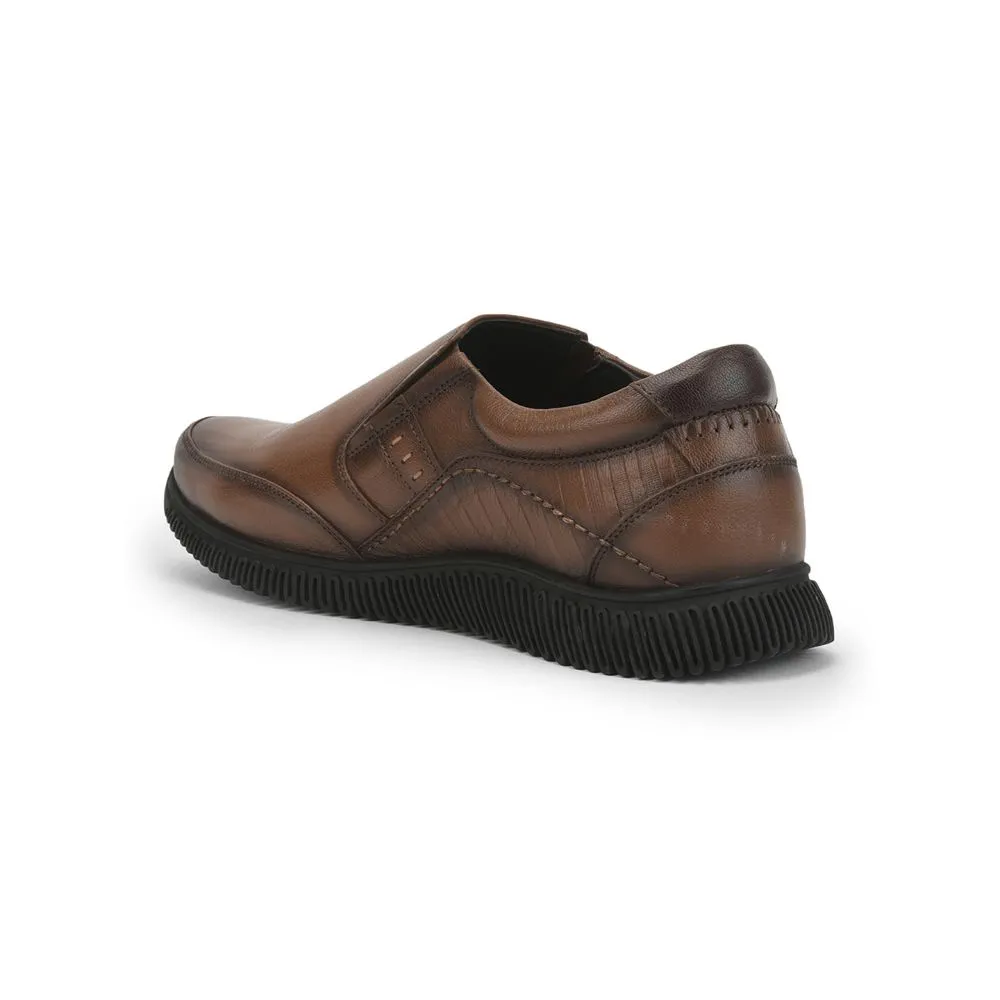 Healers Casual (Tan) Non lacing Shoes For Men UVL-102 By Liberty