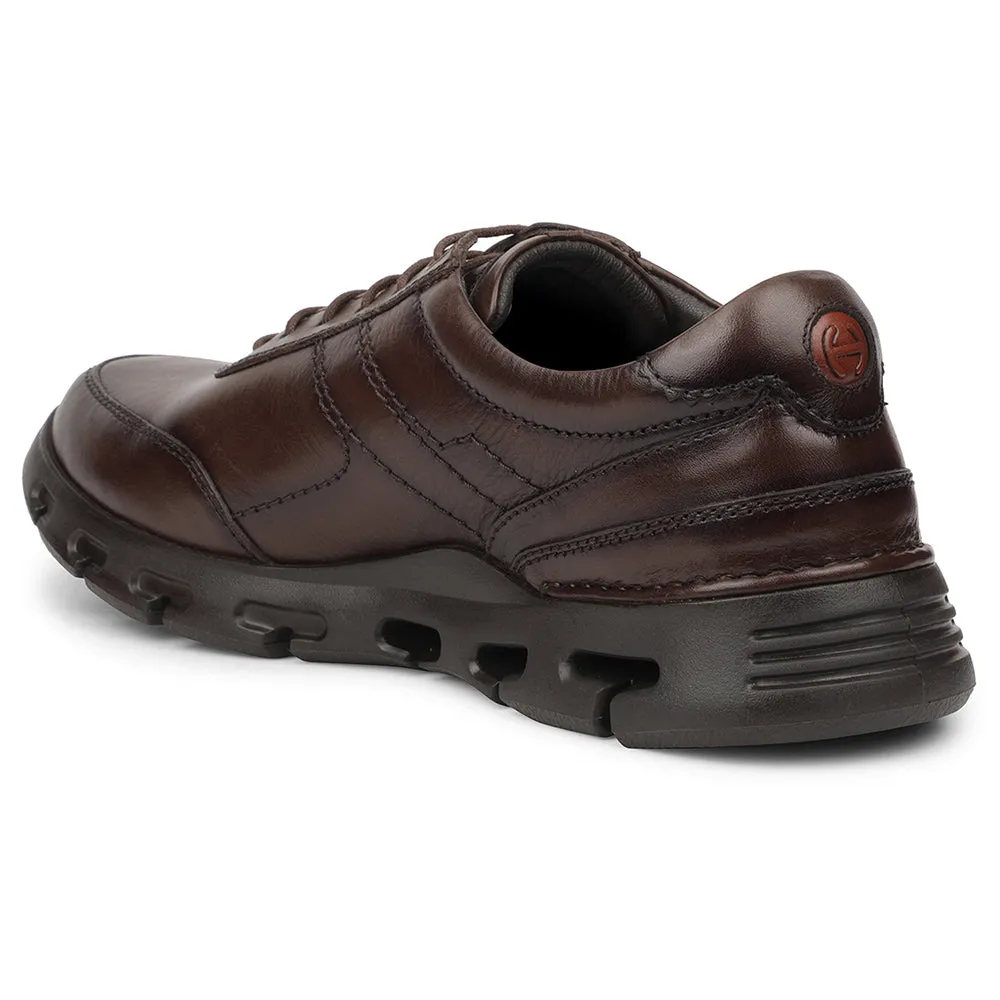 Healers Dark Brown Casual Formal Derby Shoes For Men ASF-1 By Liberty
