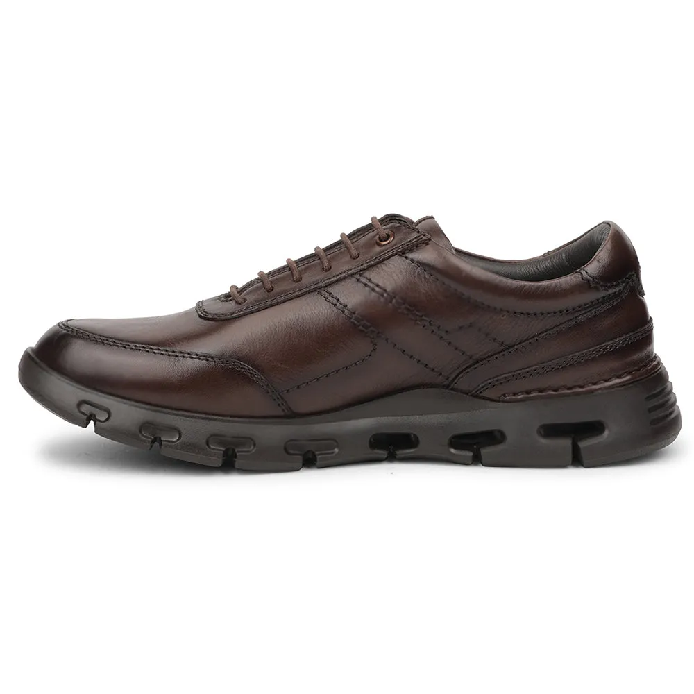 Healers Dark Brown Casual Formal Derby Shoes For Men ASF-1 By Liberty