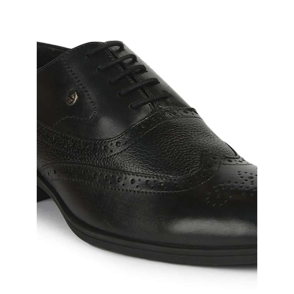 Healers Formal Black Lacing Brogue Shoes For Men AV-20 By Liberty
