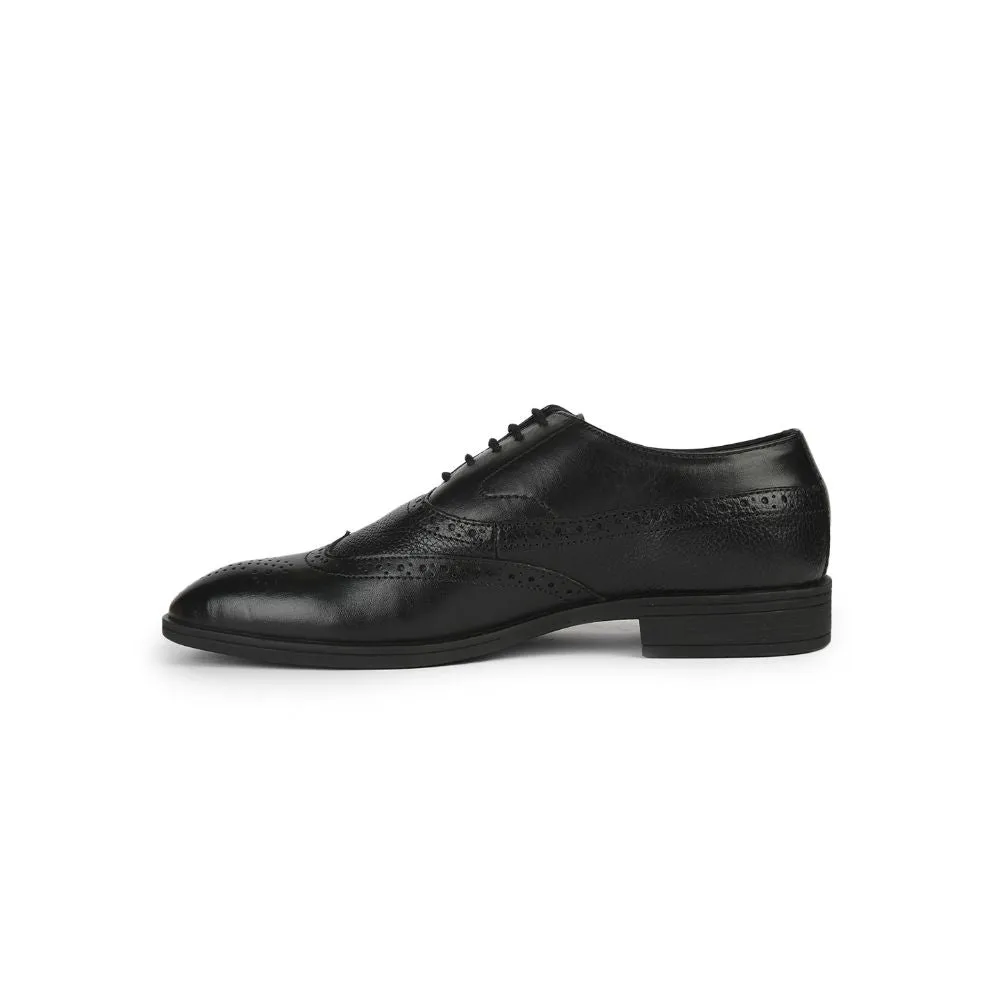Healers Formal Black Lacing Brogue Shoes For Men AV-20 By Liberty