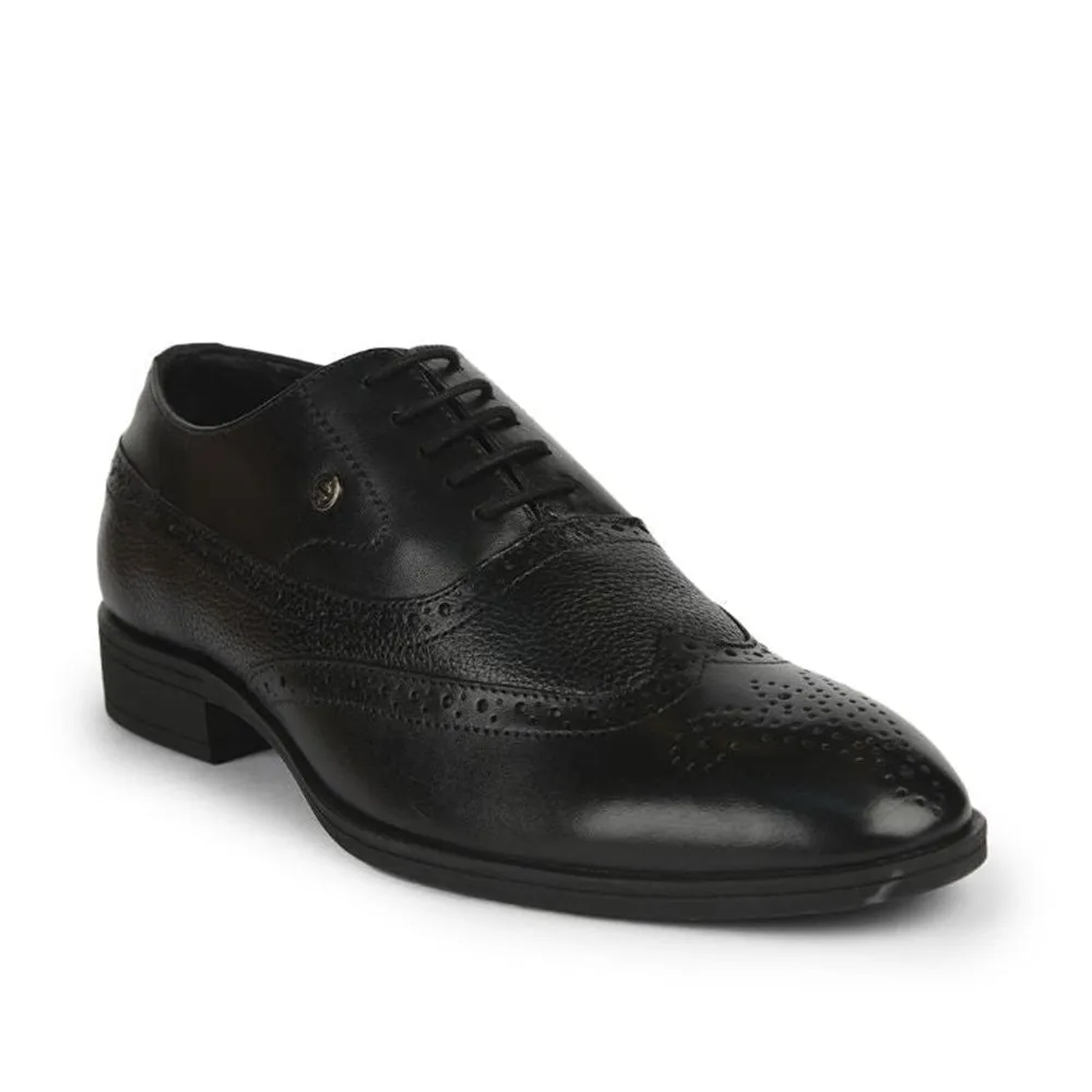Healers Formal Black Lacing Brogue Shoes For Men AV-20 By Liberty