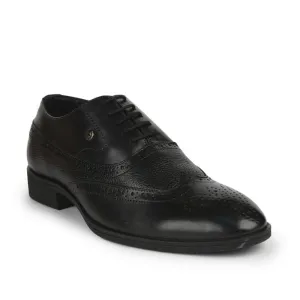 Healers Formal Black Lacing Brogue Shoes For Men AV-20 By Liberty