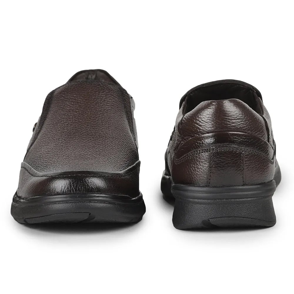 Healers Formal (Brown) Non lacing Shoes For Men AV-06 By Liberty