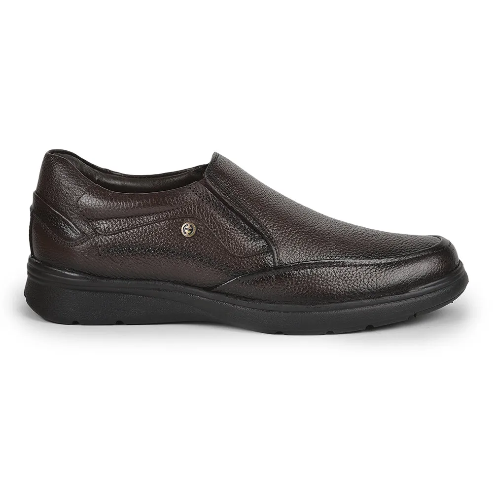 Healers Formal (Brown) Non lacing Shoes For Men AV-06 By Liberty