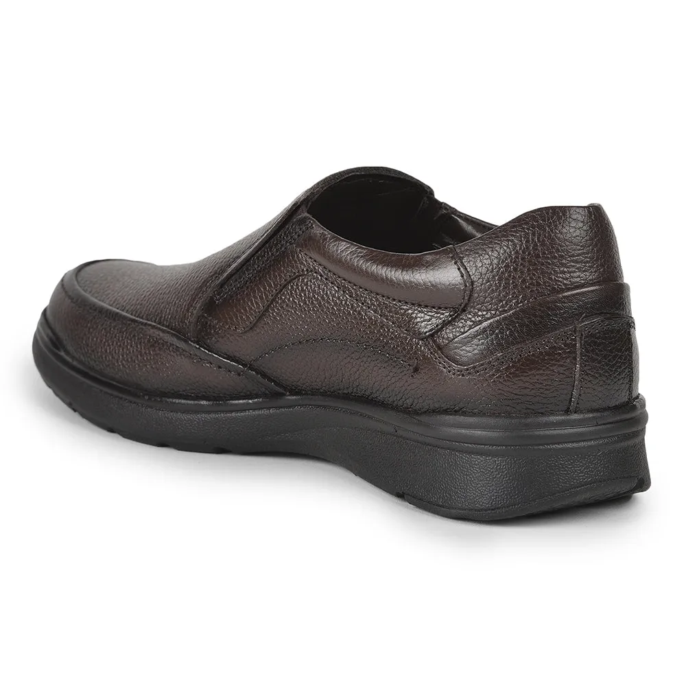 Healers Formal (Brown) Non lacing Shoes For Men AV-06 By Liberty