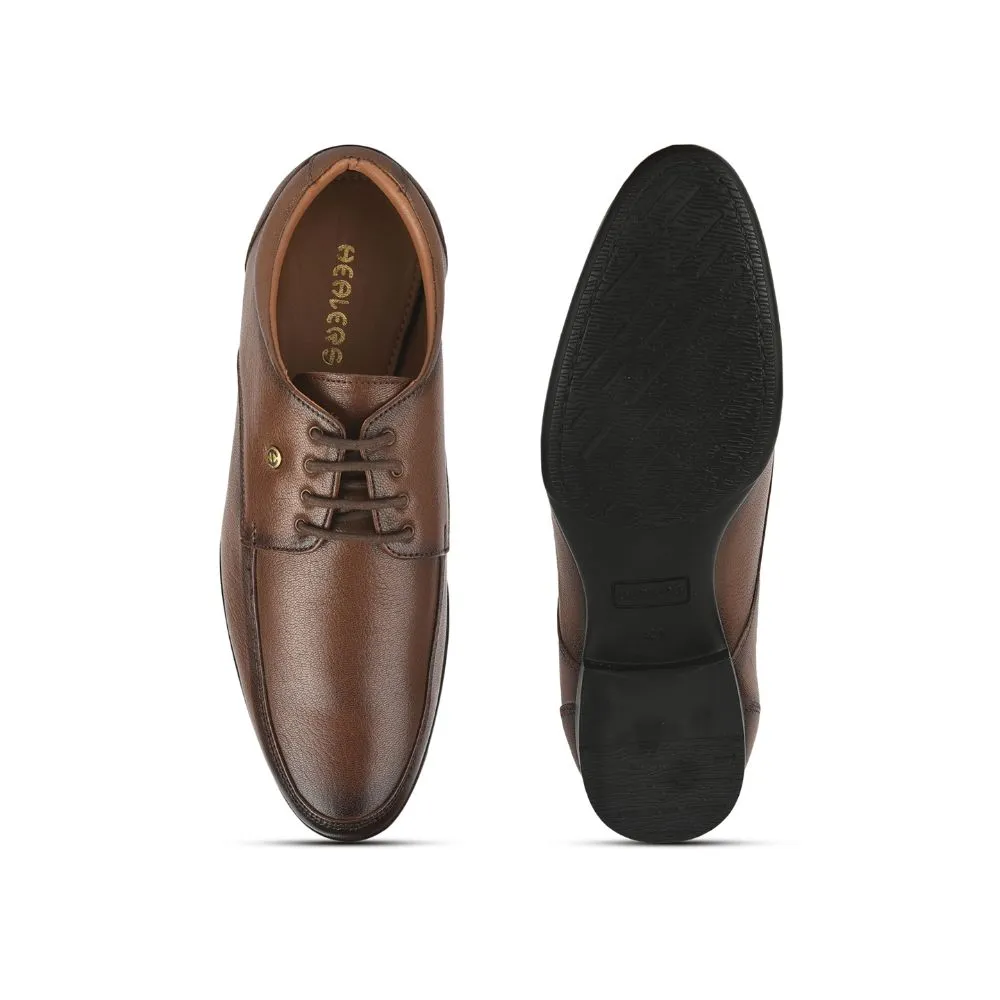 Healers Formal (Tan) Lacing Shoes For Men UVL-100 By Liberty