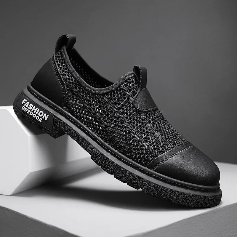Hollow Out Slip on Men's Loafers