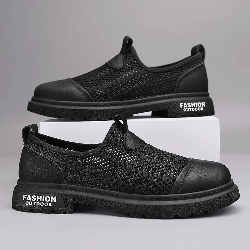 Hollow Out Slip on Men's Loafers