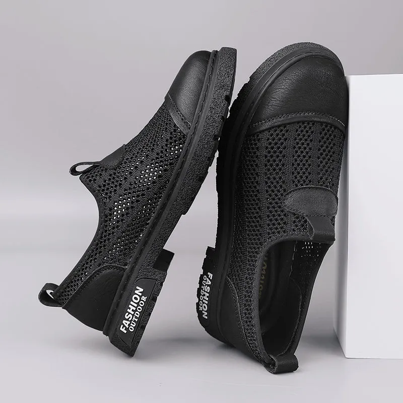 Hollow Out Slip on Men's Loafers