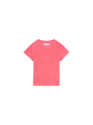 Kids Towelling T-shirt—lotus pink