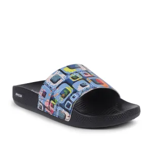 Leap7x Casual Sky Blue Slides For Women NITWALK-1L By Liberty
