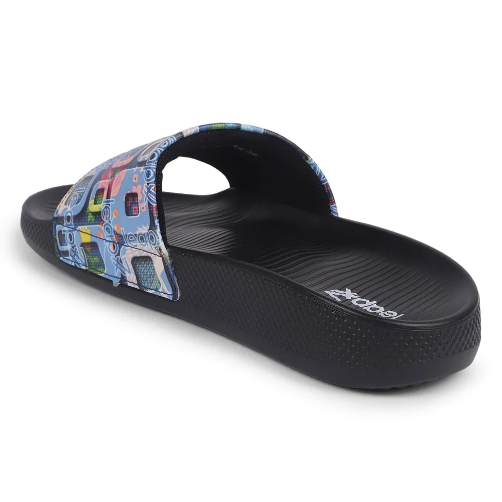 Leap7x Casual Sky Blue Slides For Women NITWALK-1L By Liberty
