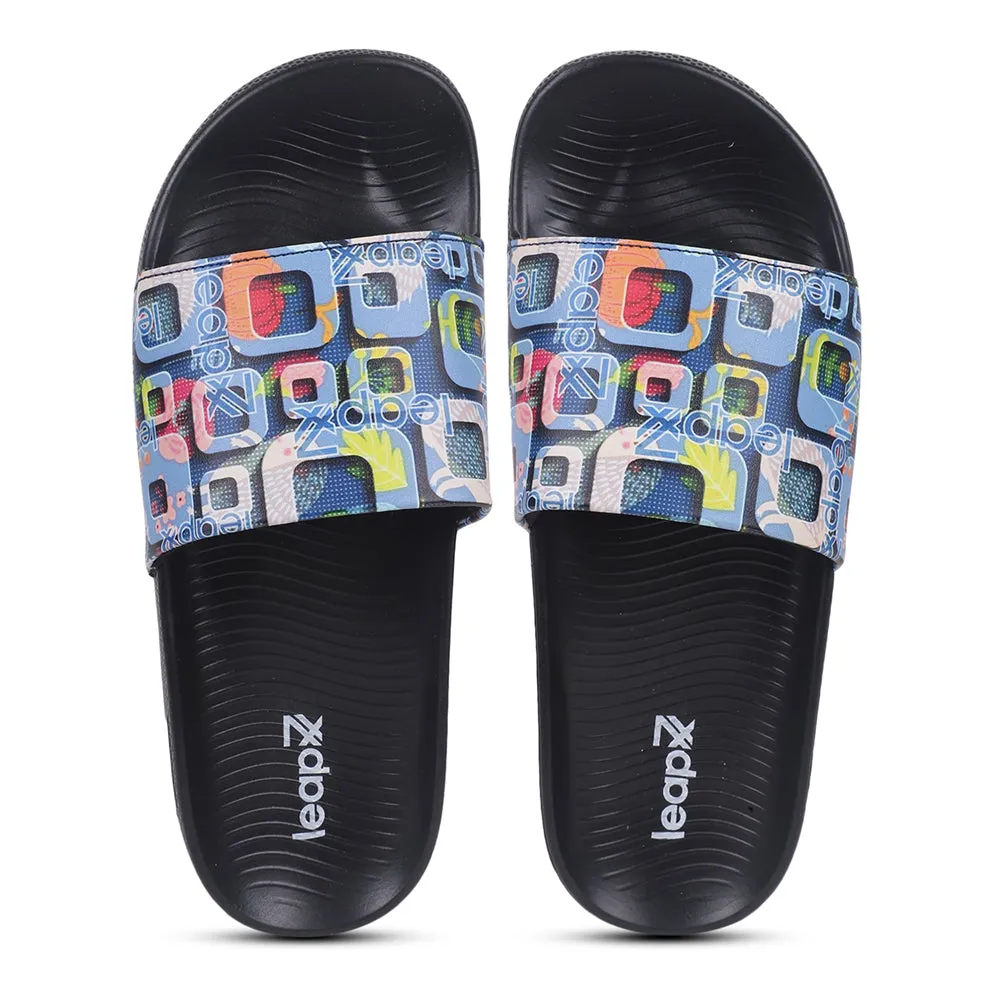 Leap7x Casual Sky Blue Slides For Women NITWALK-1L By Liberty