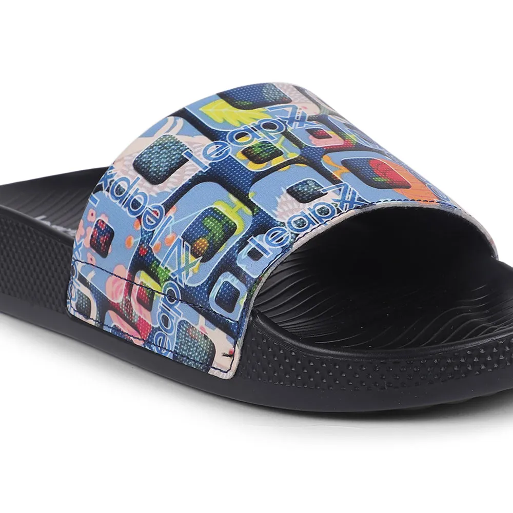 Leap7x Casual Sky Blue Slides For Women NITWALK-1L By Liberty