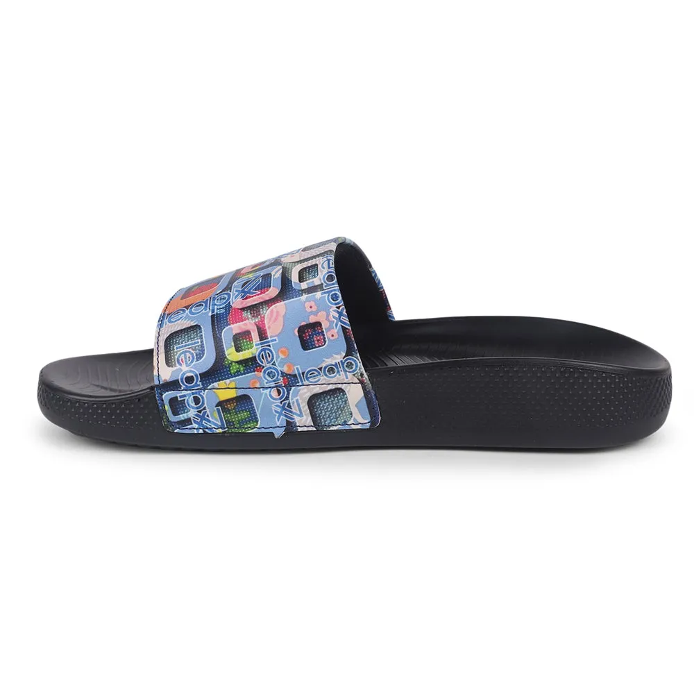 Leap7x Casual Sky Blue Slides For Women NITWALK-1L By Liberty