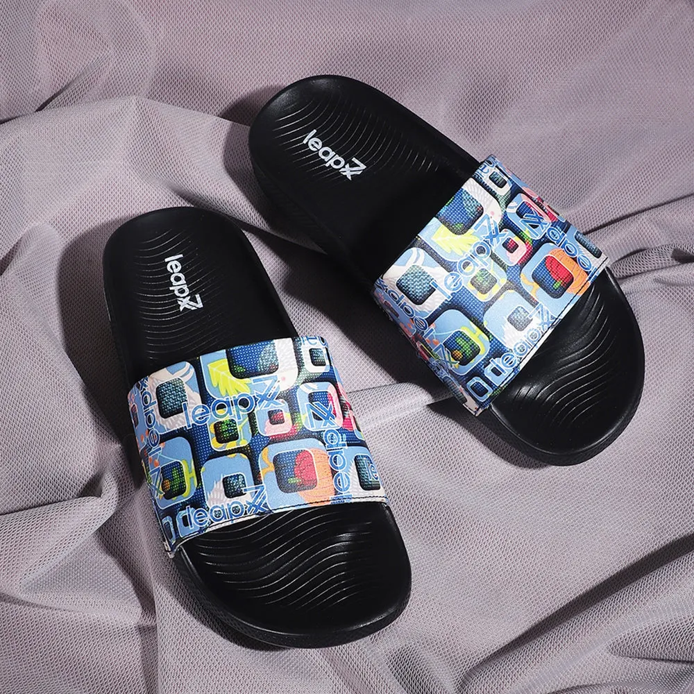Leap7x Casual Sky Blue Slides For Women NITWALK-1L By Liberty