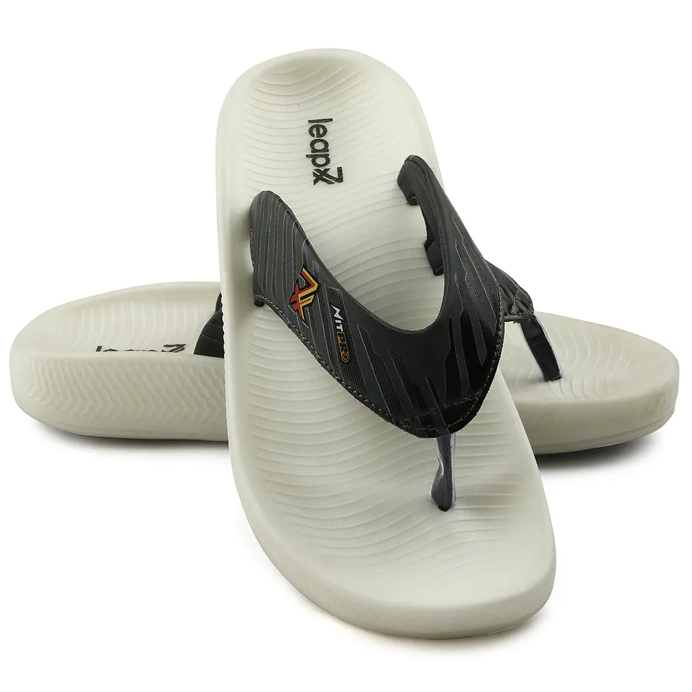 Leap7x Grey Casual Flip Flop For Men NITWALK-1 By Liberty