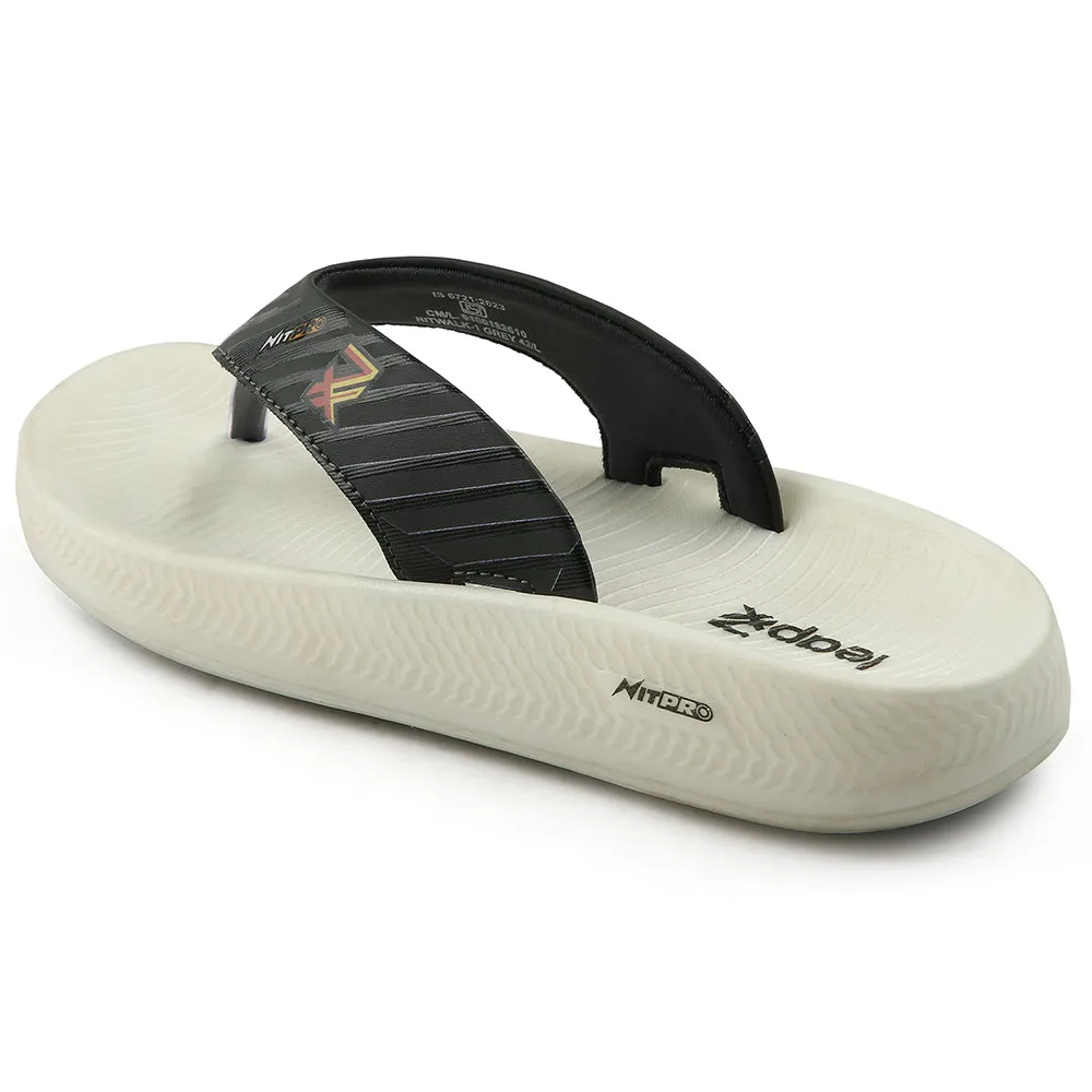 Leap7x Grey Casual Flip Flop For Men NITWALK-1 By Liberty