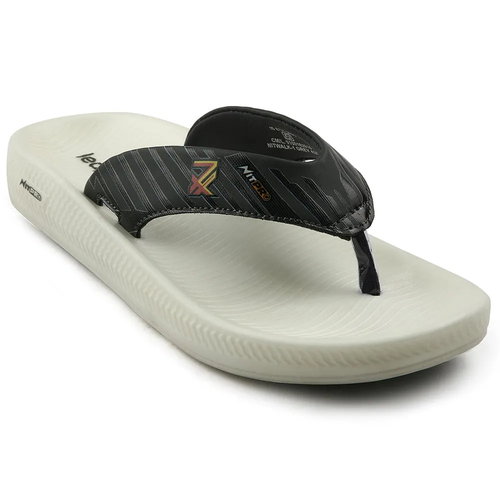 Leap7x Grey Casual Flip Flop For Men NITWALK-1 By Liberty