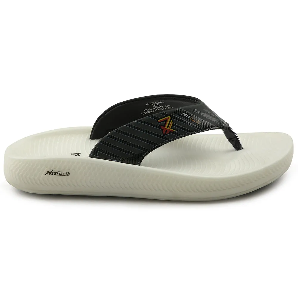Leap7x Grey Casual Flip Flop For Men NITWALK-1 By Liberty