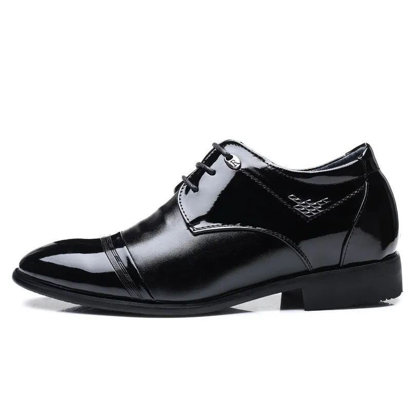 Leather Non Slip Pointed Toe High Heel Classical Business Dress Men Dress Shoes