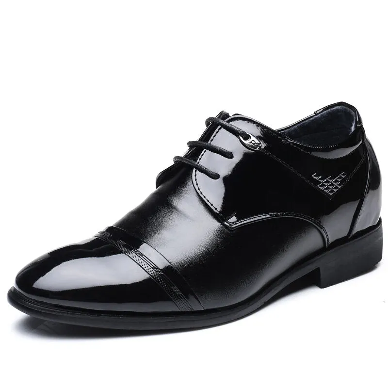 Leather Non Slip Pointed Toe High Heel Classical Business Dress Men Dress Shoes