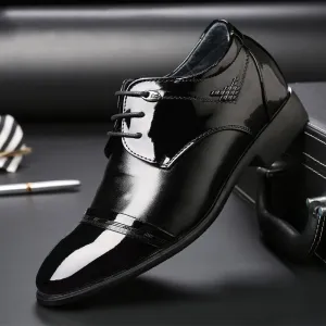 Leather Non Slip Pointed Toe High Heel Classical Business Dress Men Dress Shoes