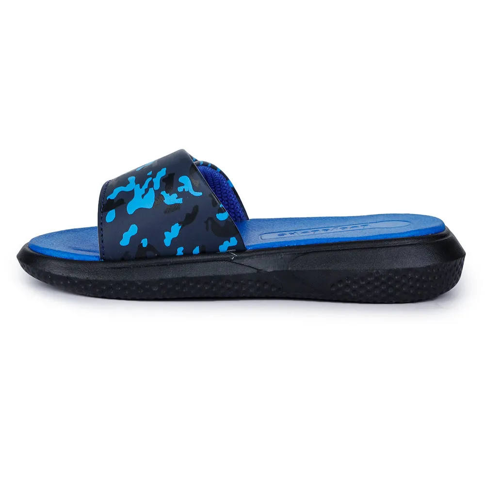 Lucy & Luke Blue Casual Slides For Kids HIPPO-8T By Liberty
