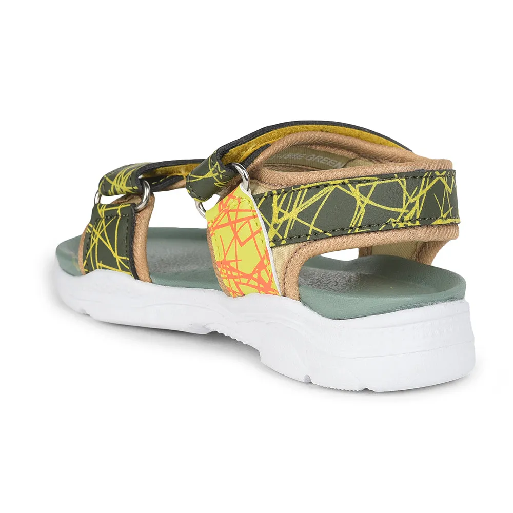 Lucy & Luke (Green) Casual Sandal For Kids RICKY-155E By Liberty