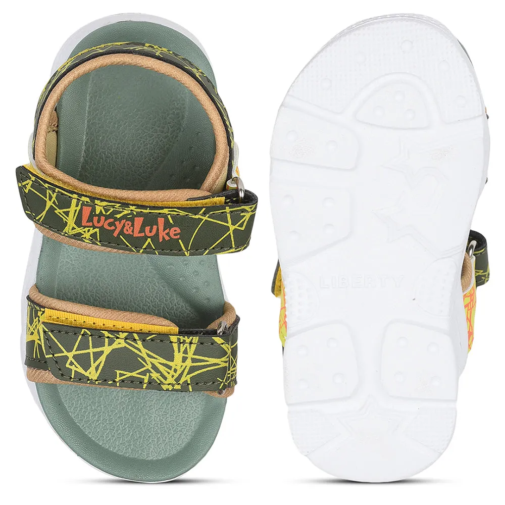 Lucy & Luke (Green) Casual Sandal For Kids RICKY-155E By Liberty