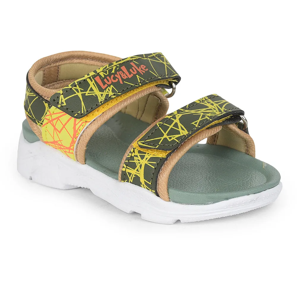 Lucy & Luke (Green) Casual Sandal For Kids RICKY-155E By Liberty
