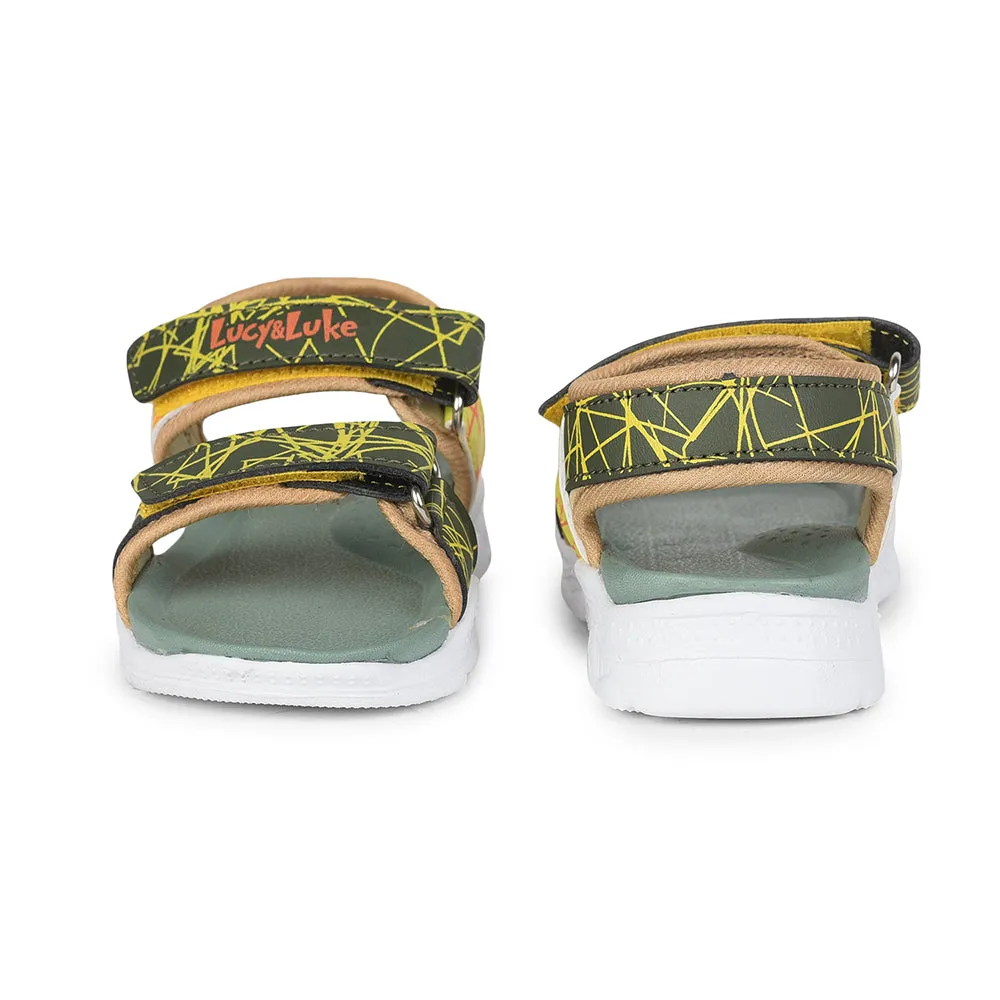 Lucy & Luke (Green) Casual Sandal For Kids RICKY-155E By Liberty