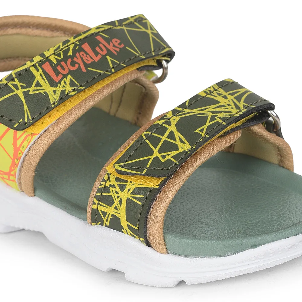 Lucy & Luke (Green) Casual Sandal For Kids RICKY-155E By Liberty