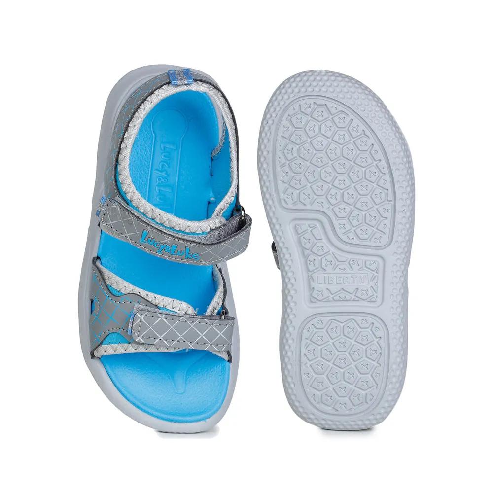 Lucy & Luke (Grey) Casual Sandal For Kids Hippo-4 By Liberty